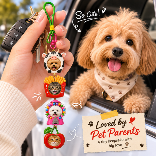 Pet Stackies - Custom 3D Pet Charms From Photo - Pet Keychain From Photo – Personalized Dog & Cat Charm Gift