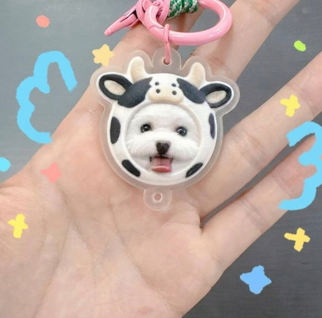 Pet Stackies - Custom 3D Pet Charms From Photo - Pet Keychain From Photo – Personalized Dog & Cat Charm Gift